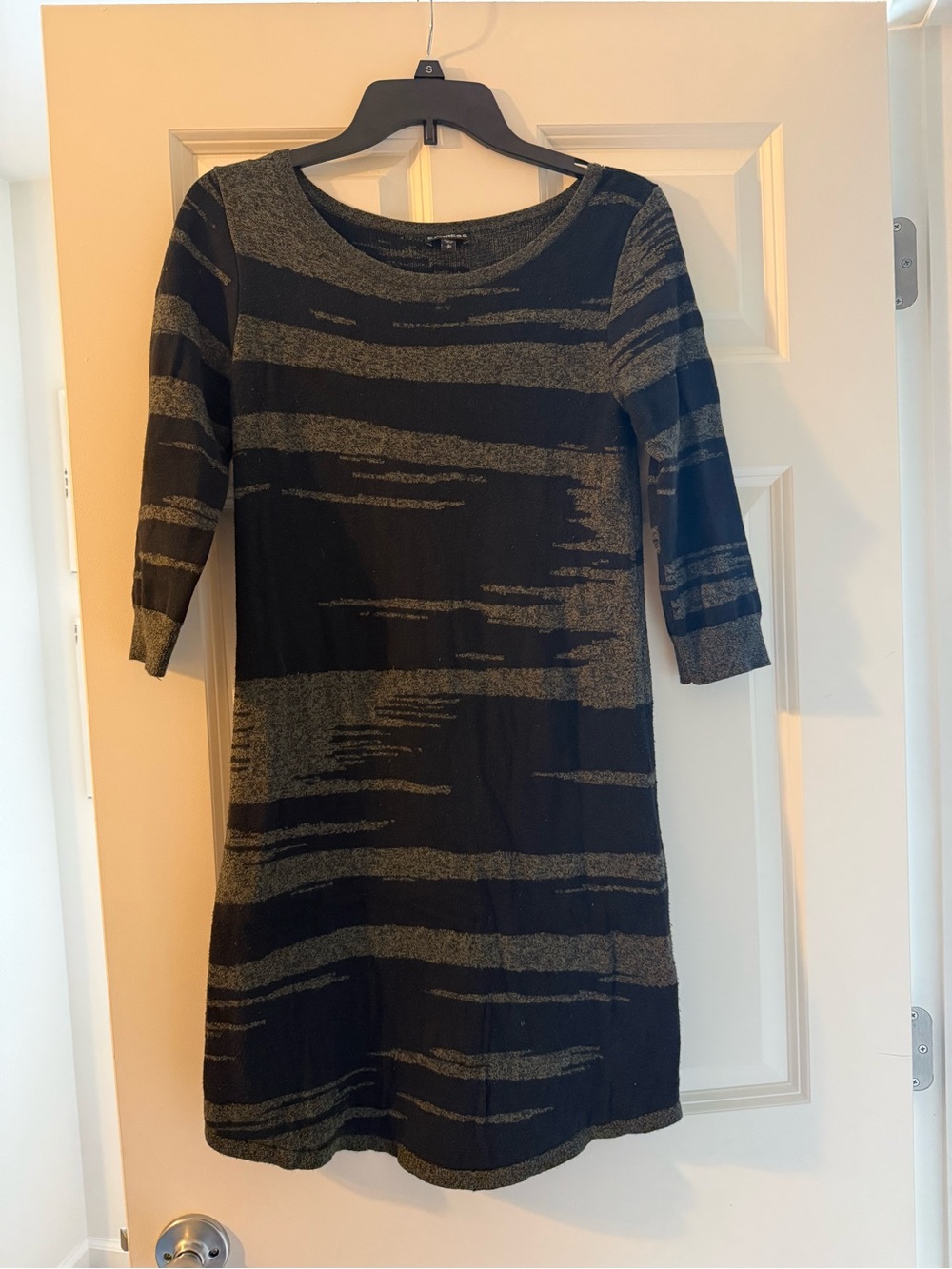 Express Black and green Striped Dress